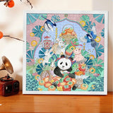 Persimmon Panda | Botop Blackcard | 1000 Pieces | Jigsaw Puzzle - Puzzles +
