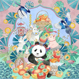 Persimmon Panda | Botop Blackcard | 1000 Pieces | Jigsaw Puzzle - Puzzles +
