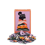 Pillow Cat | Happily | 99 Pieces | Mini Jigsaw Puzzle - Puzzles +