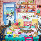 Pink Kitchen - Maria Over | Eeboo | 1000 Pieces | Jigsaw Puzzle - Puzzles +