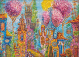 Pink Trees - Charming Village | Tatyana Murova | Heye | 1000 Pieces | Jigsaw Puzzle - Puzzles +