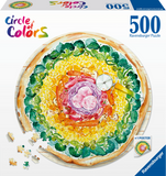 Pizza - Circle Of Colours | Ravensburger | 500 Pieces | Circular Jigsaw Puzzle - Puzzles +