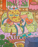 Pizza For One - Emily Reay | Birdie | 1000 Pieces | Jigsaw Puzzle - Puzzles +