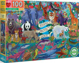 Planet Earth - Cynthia Cliff | Eeboo | 100 Pieces | Jigsaw Puzzle - Puzzles +