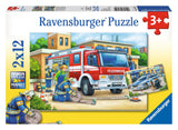 Police And Fire Fighters | Ravensburger | 2 x 24 Pieces | Jigsaw Puzzle - Puzzles +