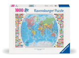 Political World Map | Ravensburger | 1000 Pieces | Jigsaw Puzzle - Puzzles +