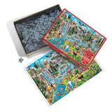 Portage Pandemonium | Doodletown | Cobble Hill | 1000 Pieces | Jigsaw Puzzle - Puzzles +