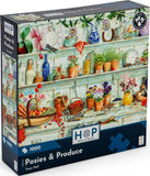 Posies & Produce - Tracy Hall | House Of Puzzles | 1000 Pieces | Jigsaw Puzzle - Puzzles +