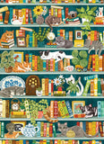 Purrfect Bookshelf - Olivia Gibbs | Cobble Hill | 1000 Pieces | Jigsaw Puzzle - Puzzles +