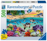 Race Of The Baby Sea Turtles | Ravensburger | 500 Extra Large Pieces | Jigsaw Puzzle - Puzzles +