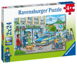 Police At Work | Ravensburger | 2 x 24 Pieces | Jigsaw Puzzle