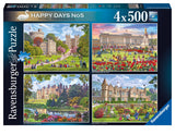 Royal Residences - Happy Days No.5 | Ravensburger | 4 X 500 Pieces | Jigsaw Puzzle - Puzzles +