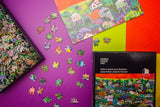 Saffron Sunset Over Brisbane | Debra Hood Art | 1000 Pieces | Jigsaw Puzzle - Puzzles +