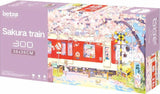 Sakura Train | Botop Blackcard | 300 Pieces | Jigsaw Puzzle - Puzzles +