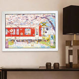 Sakura Train | Botop Blackcard | 300 Pieces | Jigsaw Puzzle - Puzzles +