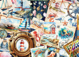 Seashore Sketchbook - Kate Ward Thacker | Cobble Hill | 1000 Pieces | Jigsaw Puzzle - Puzzles +