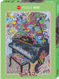 Sewn Piano - Quilt Art | Laura Heine | Heye | 1000 Pieces | Jigsaw Puzzle - Puzzles +