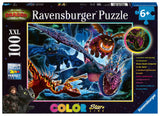 Shining Dragons - How To Train Your Dragon | Star Line | Ravensburger | 100 XXL Pieces | Glow In The Dark Jigsaw Puzzle - Puzzles +