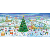 Skating In The Village - Ileana Oakley | Gibsons | 636 Pieces | Panorama Jigsaw Puzzle - Puzzles +