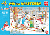 Snowman | Junior No.10 | Jan van Haasteren | Jumbo | 150 Pieces | Jigsaw Puzzle - Puzzles +