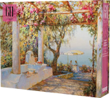 Sunny Beach Terrace - Yuri Obukhovsky | Grateful House | 1000 Pieces | Jigsaw Puzzle - Puzzles +