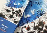 Swans | Blackcard | Botop Blackcard | 300 Pieces | Jigsaw Puzzle - Puzzles +