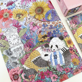 Sweet Panda | Botop Blackcard | 300 Pieces | Jigsaw Puzzle - Puzzles +