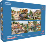 Terry's Waterways - Terry Harrison | Gibsons | 4 X 500 Pieces | Jigsaw Puzzle - Puzzles +