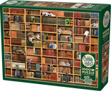The Cat Library | Cobble Hill | 1000 Pieces | Jigsaw Puzzle - Puzzles +