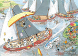 The Cheese Market & Sailboat Race | Jan van Haasteren | Jumbo | 2 X 1000 Pieces | Jigsaw Puzzle - Puzzles +