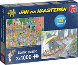 The Cheese Market & Sailboat Race | Jan van Haasteren | Jumbo | 2 X 1000 Pieces | Jigsaw Puzzle - Puzzles +