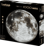 The Moon | Botop Blackcard | 1000 Pieces | Circular Jigsaw Puzzle - Puzzles +