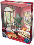 The Red Rug - Petra Pinn | The Puzzle Collab | 1000 Pieces | Jigsaw Puzzle - Puzzles +