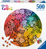 Tropical - Circle Of Colours | Ravensburger | 500 Pieces | Circular Jigsaw Puzzle - Puzzles +