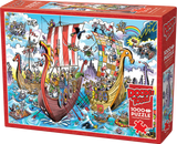 Viking Voyage | Doodletown | Cobble Hill | 1000 Pieces | Jigsaw Puzzle - Puzzles +