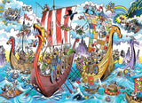 Viking Voyage | Doodletown | Cobble Hill | 1000 Pieces | Jigsaw Puzzle - Puzzles +