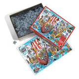 Viking Voyage | Doodletown | Cobble Hill | 1000 Pieces | Jigsaw Puzzle - Puzzles +