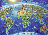 World Landmarks Map | Ravensburger | 300 XXL Pieces | Jigsaw Puzzle - Puzzles +