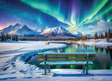 Yukon Aurora Boealis | HDR Photography | Eurographics | 1000 Pieces | Jigsaw Puzzle - Puzzles +