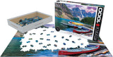 Canoes on the Lake - Lake Louise | HDR Photography | Eurographics | 1000 Pieces | Jigsaw Puzzle