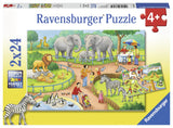 A Day at The Zoo | Ravensburger | 2 x 24 Pieces | Jigsaw Puzzle - Puzzles +