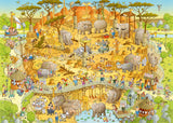 African Habitat - Funky Zoo | Marino Degano | Heye | 1000 Pieces | Jigsaw Puzzle - Puzzles +