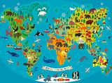 Animal World Map | Ravensburger | 150 XXL Pieces | Jigsaw Puzzle - Puzzles +