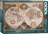 Antique World Map - Maps & Flags | Eurographics | 1000 Pieces | Jigsaw Puzzle - Puzzles +