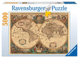 Antique World Map | Ravensburger | 5000 Pieces | Jigsaw Puzzle - Puzzles +
