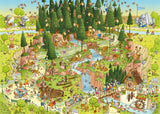 Black Forest Habitat - Funky Zoo | Marino Degano | Heye | 1000 Pieces | Jigsaw Puzzle - Puzzles +