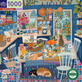 Blue Kitchen - Victoria Ball | Eeboo | 1000 Pieces | Jigsaw Puzzle - Puzzles +