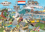 By Air Land And Sea & Traffic Chaos | Jan Van Haasteren | Jumbo | 2 X 1000 Pieces | Jigsaw Puzzle - Puzzles +