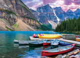 Canoes on the Lake - Lake Louise | HDR Photography | Eurographics | 1000 Pieces | Jigsaw Puzzle - Puzzles +