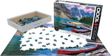 Canoes on the Lake - Lake Louise | HDR Photography | Eurographics | 1000 Pieces | Jigsaw Puzzle - Puzzles +